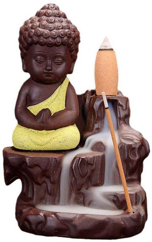 Somapa Polyresin Incense Holder  (Yellow)
