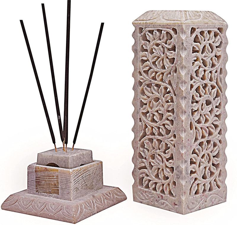 Khwajaji Handicrafts Marble Incense Holder  (Multicolor)