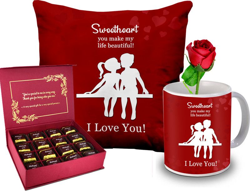 Midiron Valentine’s Day Gift Combo For Girlfriend (Anniversary Gifts) Ceramic, Microfibre Gift Box  (Multicolor)