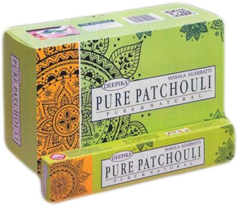 DEEPIKA Pure Patchouli Aggarbati, Masala, Incense stick, Free Incense Stand  (180, Set of 12)