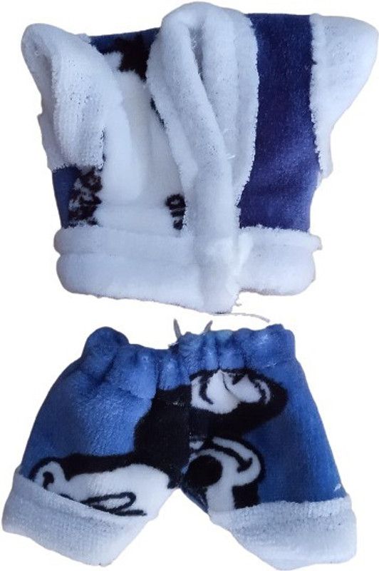 SHYAM set of 6 laddu gopal g winter special velvet suit (size 1 random will come) Dress  (Velvet)
