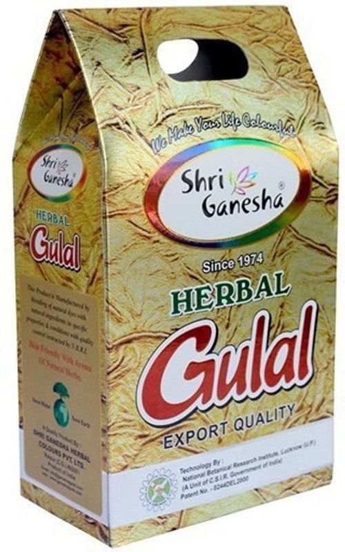 Shri Ganesha Herbal Gulal Holi Color Powder Pack of 5  (Green, Blue, Yellow, 700 g)
