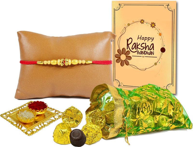 Midiron Rakhi Gifts for Brother, Rakhi Gift Pack for Brother (ChocoThaili15RCD1Rakhi91) Paper Gift Box  (Multicolor)