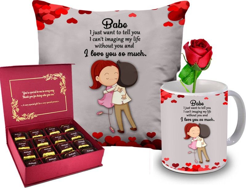 Midiron Valentine Day Gift For Wife |Romantic Gift (Anniversary Gifts) Ceramic, Microfibre Gift Box  (Multicolor)