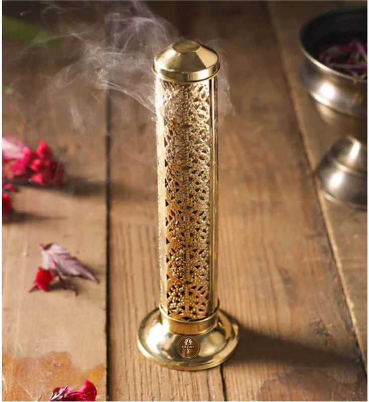perfect crafter Brass Incense Holder  (Yellow)