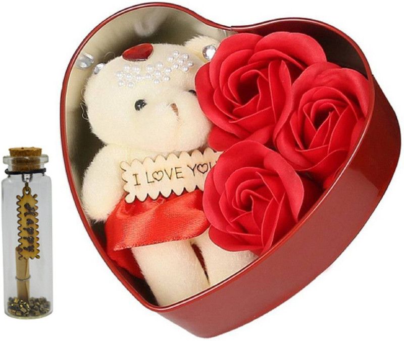 ME&YOU Artificial Flower, Soft Toy, Message Pills Gift Set
