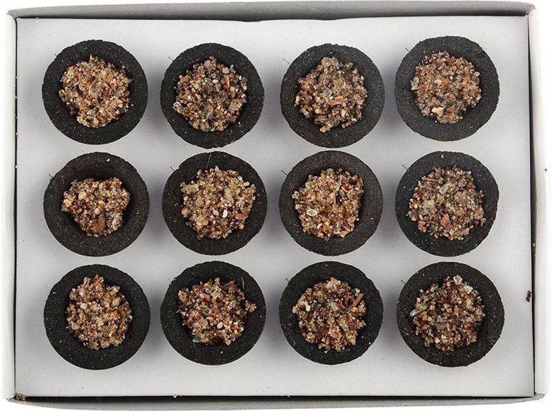Shri Sevek Ji Gugal Loban Sambrani Cup Guggul Dhoop  (Pack of 12)