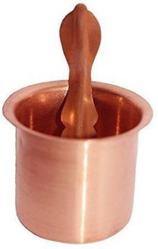 Shiv Panchpatra with Spoon pooja Kalash Copper Copper Kalash  (Gold)