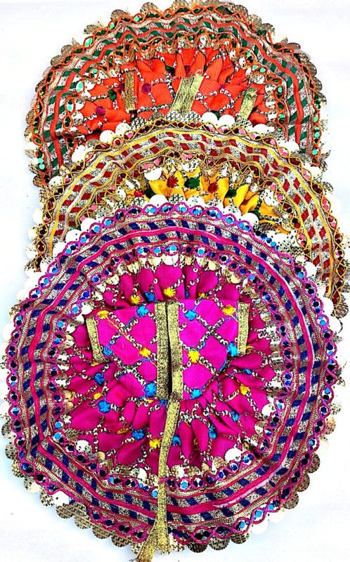 krishnagallery1 Laddu Gopal 3 Dress Combo ( 3,4 No. dress ) fancy Dress Laddu Gopal / Laddu Gopal 4 nO dres Dress  (Silk)