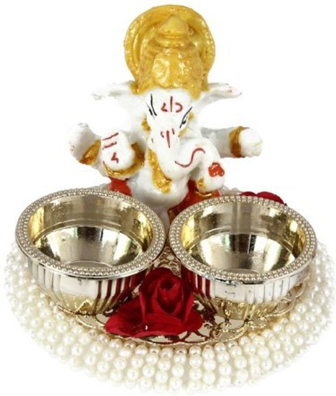 Handicrafts Paradise Handicrafts Paradise decorative puja thali Plastic  (1 Pieces, Multicolor)