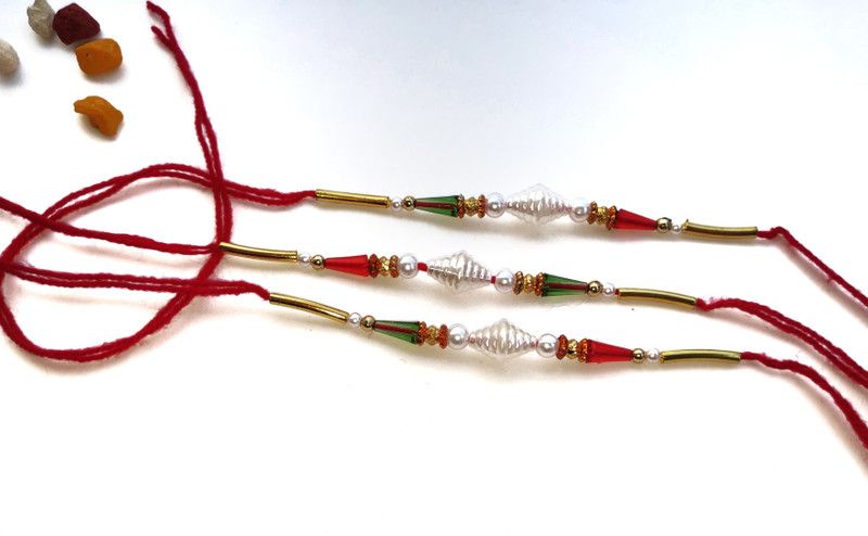 Rakhi Set  (3 Piece Designer Rakhi for Mens & Kids)