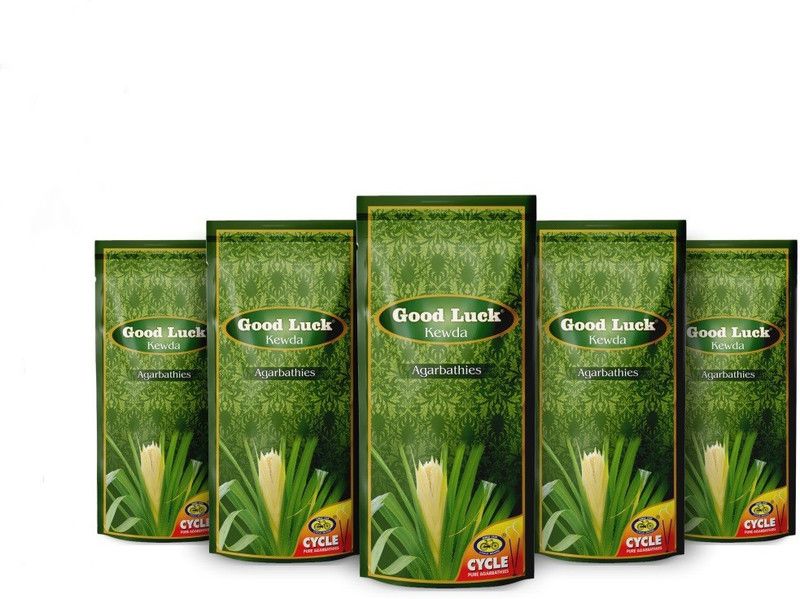 Cycle GoodLuck Kewda, Incense Sticks with Floral Fragrance for Daily Puja, Festivals - Pack of 5  (135, Set of 5)