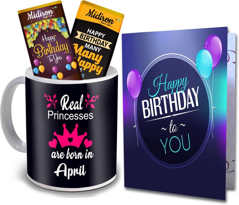 Midiron Birthday Gift for Brother, Sister, Wife, Husband, Mother, Father with Chocolate Bar, Ceramic Mug, Greeting Card IZ20Bar18-19CDMU-DTBirthday-56 Ceramic Gift Box  (Multicolor)