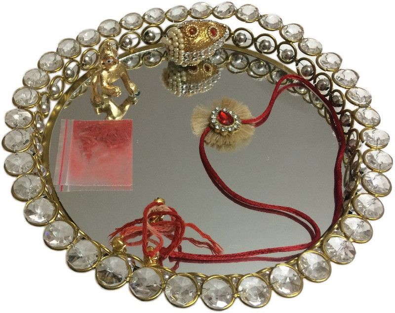 Loops n knots Krishna Thema Platter Iron  (Gold)