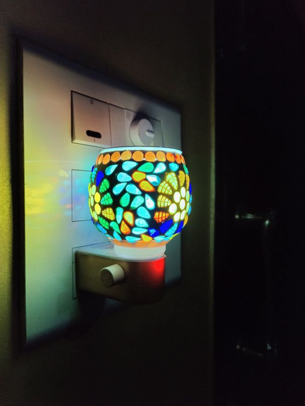 Maverick Niche Mantra Aroma Diffuser with Lamp Multiple Mantra Options and Volume Adjustment Ceramic Incense Holder  (Multicolor)