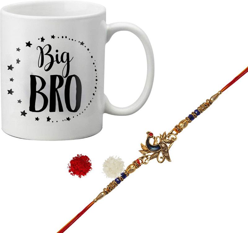 Mug, Rakhi Set  (1 Mug, 1 Rakhi, 1 Roli, 1 Chawal, 1 card)