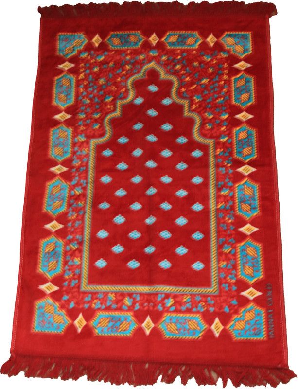 Baris Velvet Prayer Mat  (RED 2, Large)