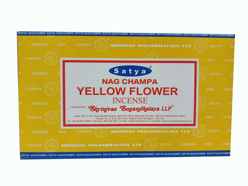 Quickcollection Satya Nag Champa Yellow Flower Agarbatti Masala Incense Stick Long Lasting Fragrance (Pack of 3)  (45, Set of 3)