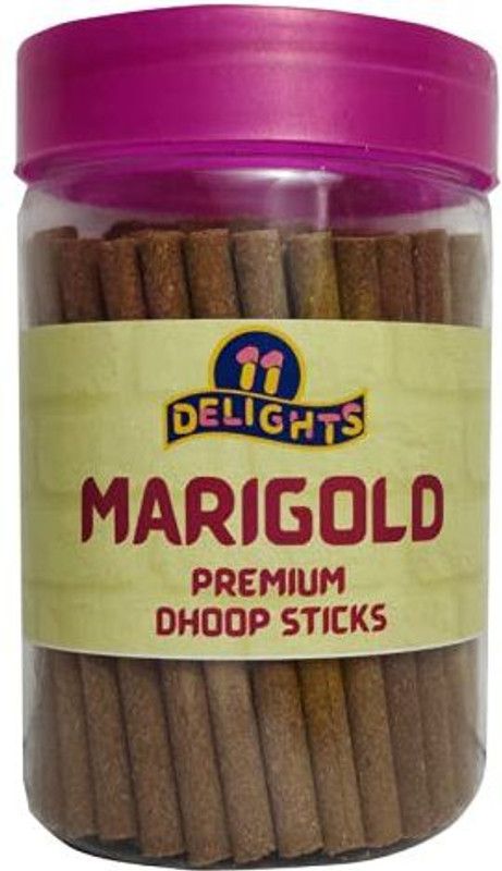 11Delights Marigold (Genda Phool) Dhoop Sticks (3inch,110Grams). Incense Sticks | No Bamboo | No Charcoal | Agarbatti | Dhoop Batti | Pooja Dhoop Sticks | Aromatherapy | Meditation Marigold (Genda Phool)  (110, Set of 1)