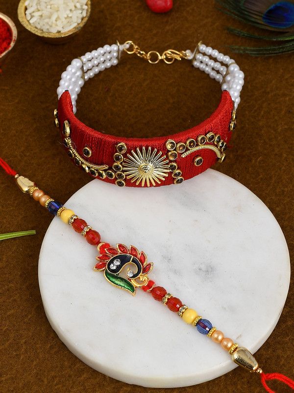 Lumba Set  (Bhabhi Red color bracelete with Roli Chawal)