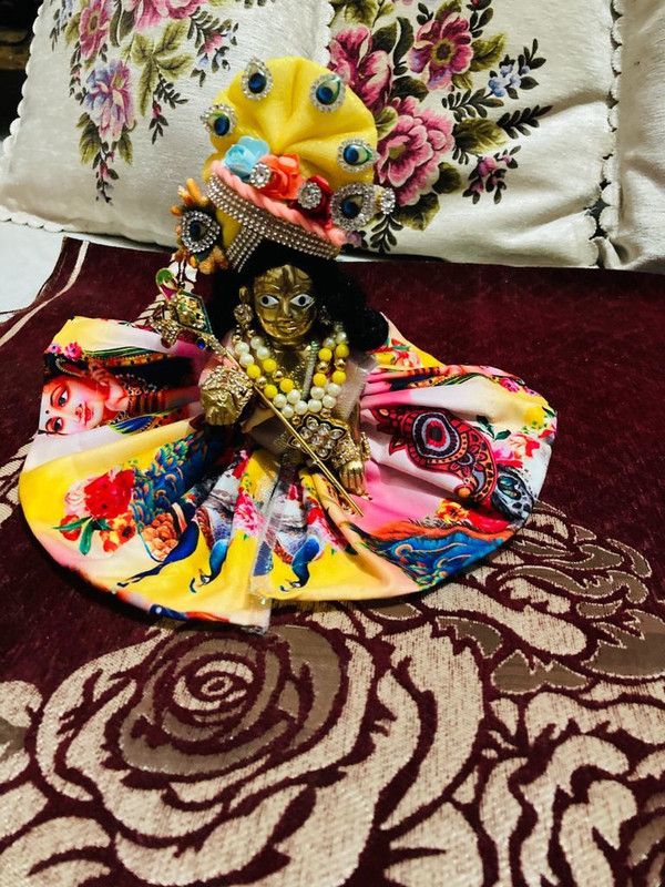 SHIVSHAMBHU ton Poshak for La Gopal Set of 2- Ladoo Gopal Soft Poshak Dress  (Cotton)