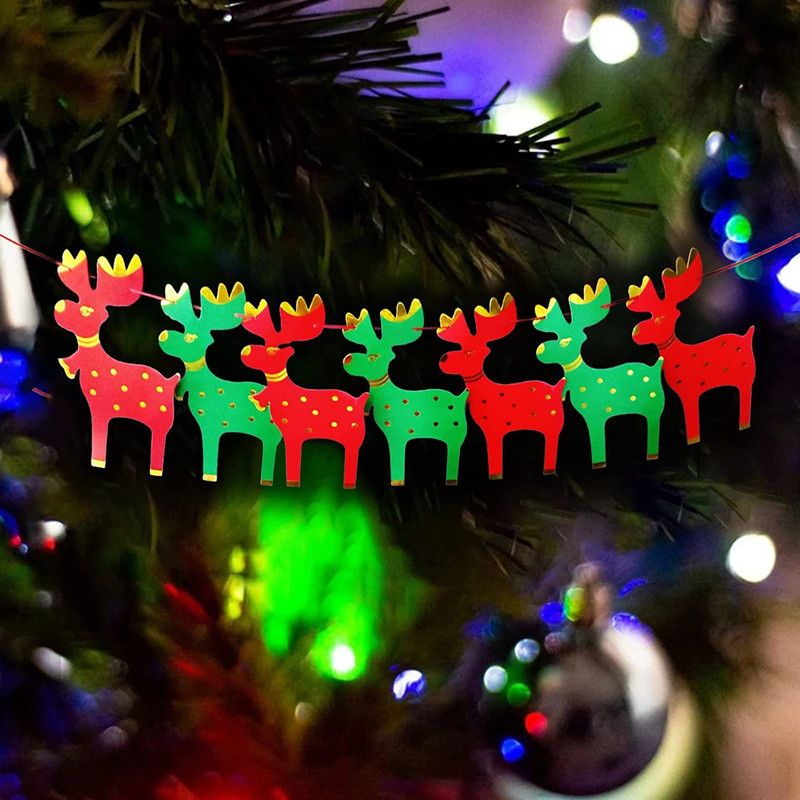 CraftVatika Christmas Decoration Item Reindeer Paper Hanging Reindeer Figure Pack of 1
