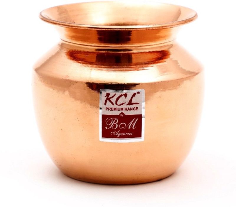 KCL Pure Copper Lota / Puja Kalash /Chambu - Water Drinking Lota - 900ML - 1 Quantity Copper Kalash  (Height: 4.75 inch, Brown)