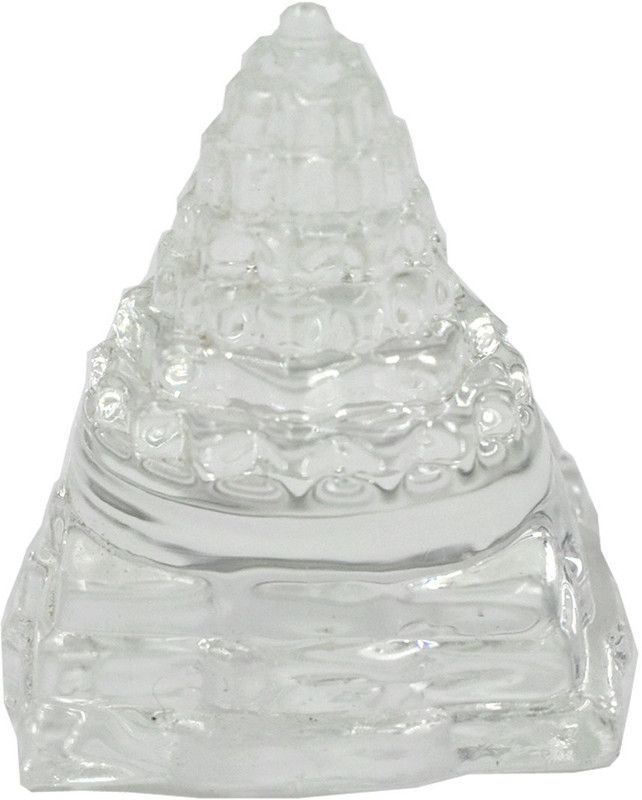 AFH 100 % Orignal Sphatik Crystal Shree Yantra (4 cm x 5 cm ) for Pooja, Health, Wealth, Protection, Prosperity and Success Crystal Yantra  (Pack of 1)