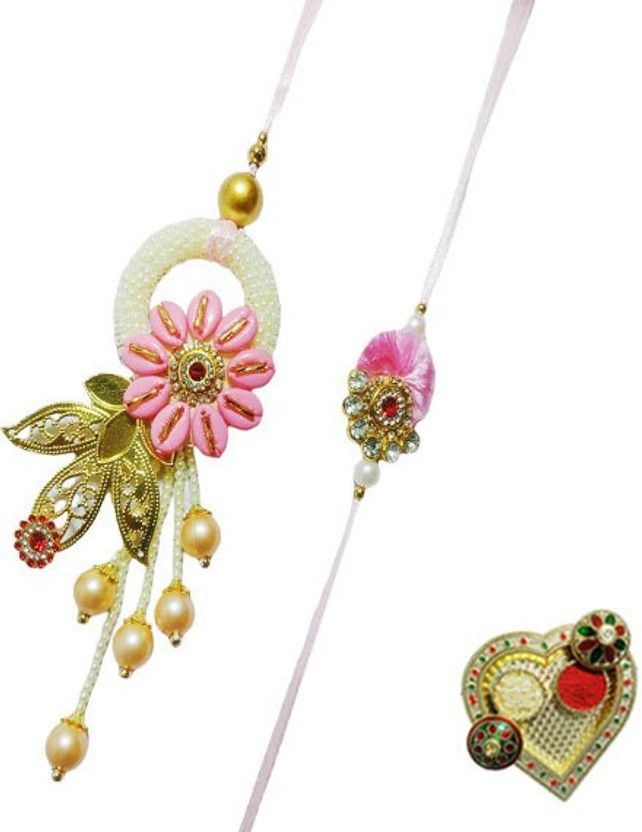 Chawal Roli Pack, Rakhi Set  (Rakhi set of 1Bhaiya & Bhabhi ,Roli & Chaval)