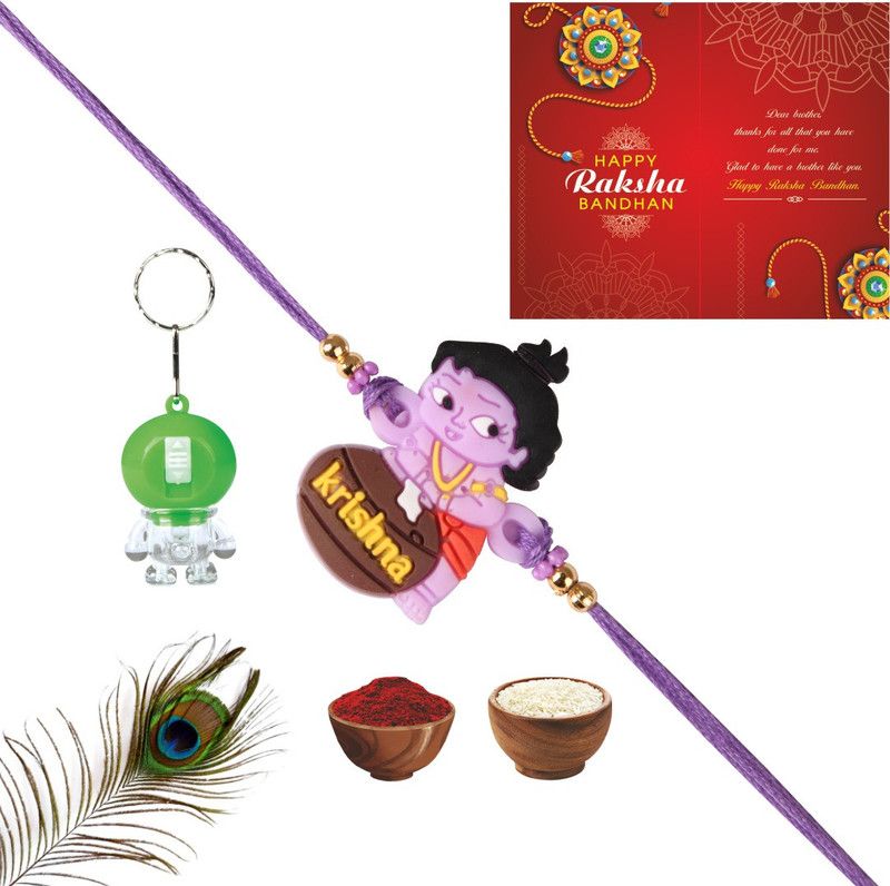 Rakhi, Key Ring, Greeting Card Set  (Rakhi, Key Ring, Greeting Card)