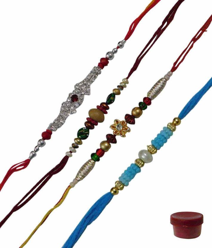 Rakhi Set  (4 Rakhi set 1 kumkum)