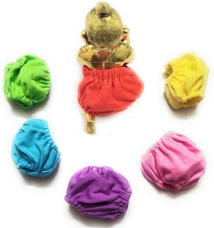WESBR Ladoo Gopal Ji Thakur Ji Gopal Ji Nappy Chaddi Langoat with Grip 6pc size 3"-4" Dress  (Cotton)