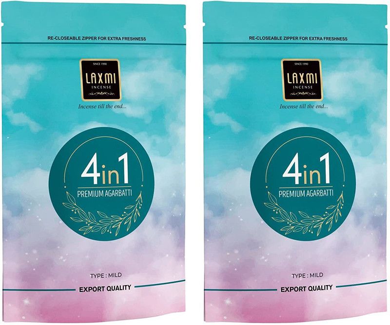 Laxmi Incense 4 in 1 agarbatti family pack premium  (400, Set of 2)