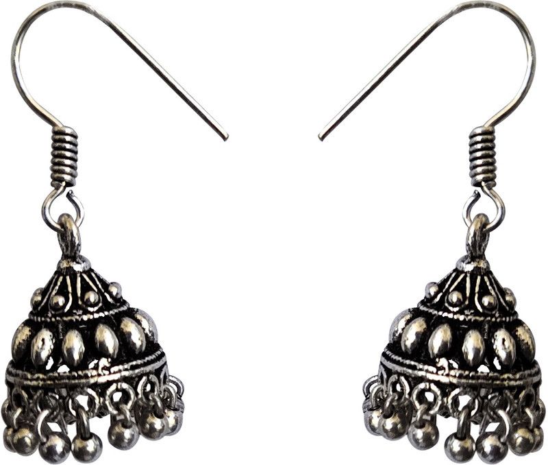 Duepio Duepio All Occasion BLACK Beads wear Stylish Stud Beads, Crystal Alloy, Sterling Silver, Metal Earring Set, Drops & Danglers Metal Stud Earring ()