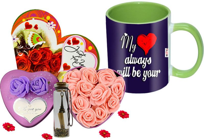 ME&YOU Mug, Message Pills, Greeting Card, Artificial Flower Gift Set