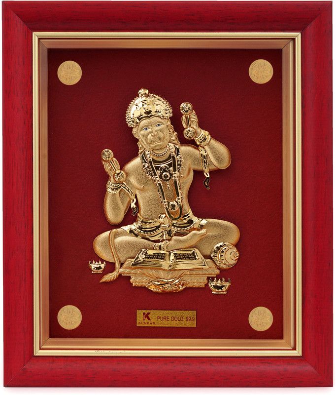 Kundan Chanting Hanuman Religious Frame