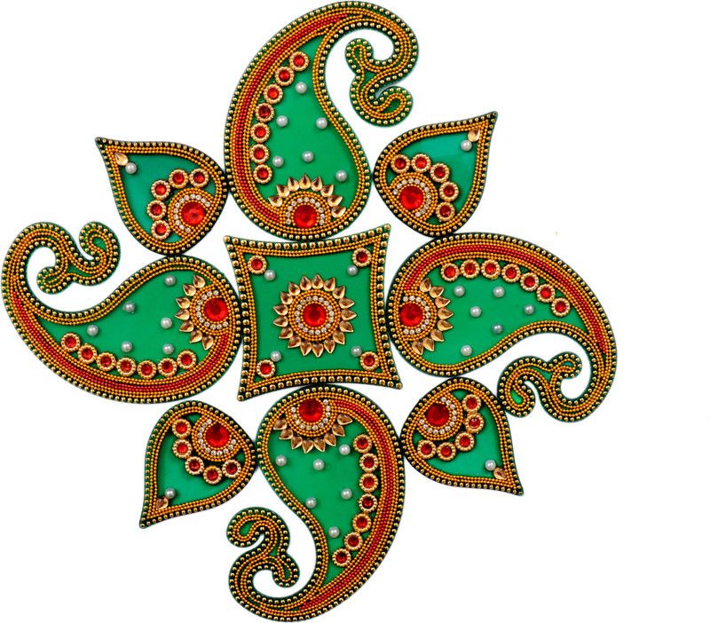 ar creations Decorative Acrylic Rangoli For Home Decor 9 Piece Set Rangoli Stencil