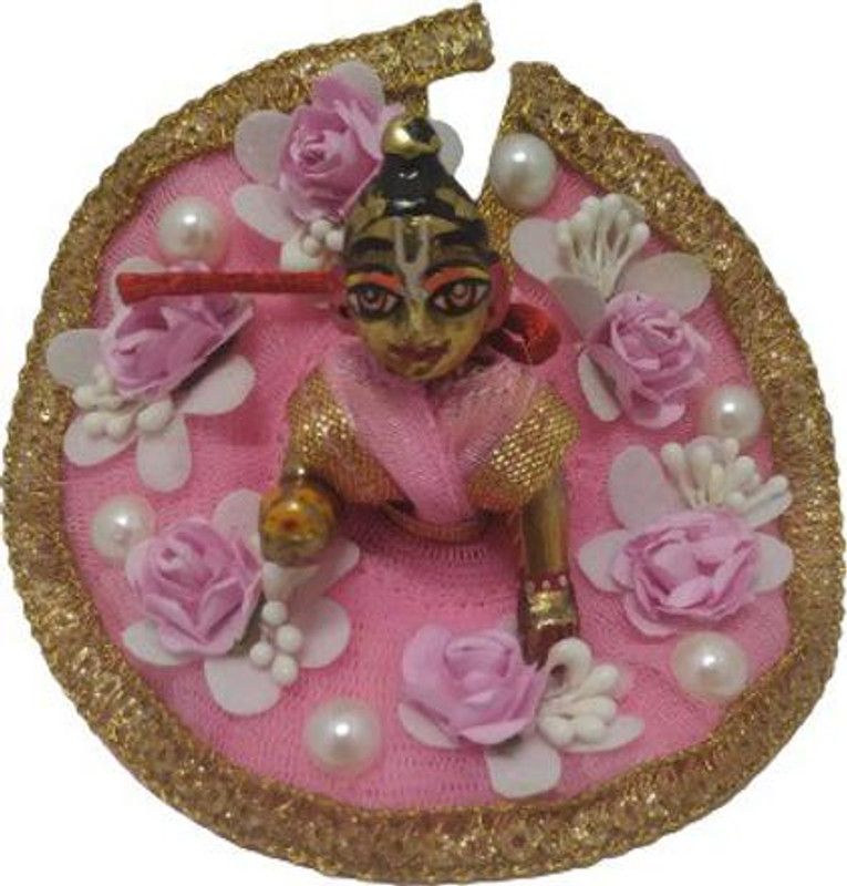 Kanha Festival Special Laddu Gopal HEAVY Look FLOWER Design Dress [Best For ALL Upcoming Festivals Seasons/Weather Dress] (Navratri,Dandia And Diwali Special Dress ) Size 3 Handmade Premium Quality Dress  (Cotton)