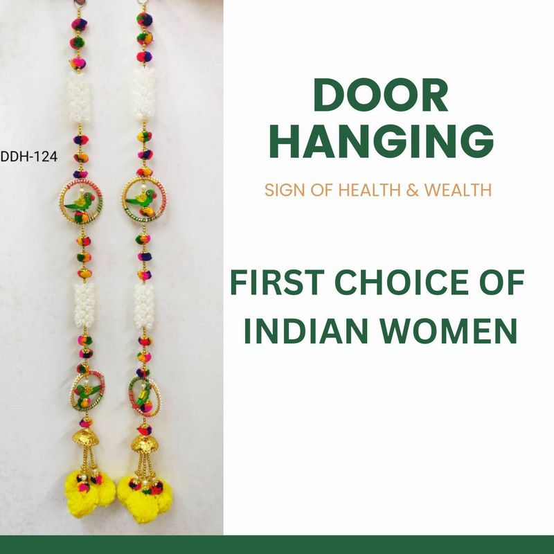 Door & Wall Hanging made with Beautiful Crafted in the Traditional Fashion DH124 Toran  (3.5 ft)