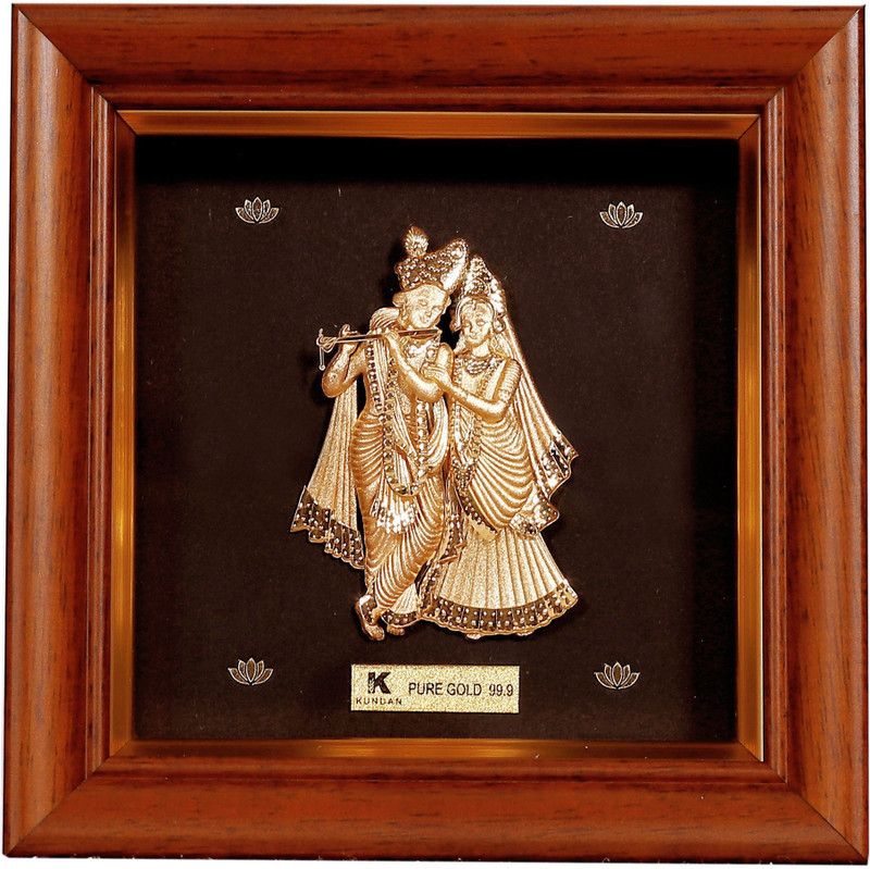 Kundan Radha Krishna (S1) 15*15cm Handmade Religious Frame
