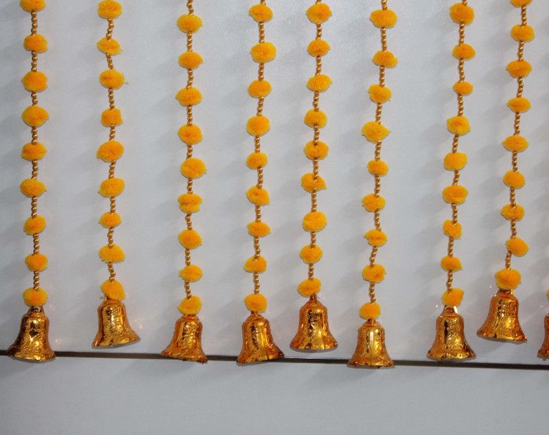 TATHAGATA Handmade Yellow Color for Wall Hanging Bandhanwar for Decoration 3 ft 8 Strings Toran  (Wool)