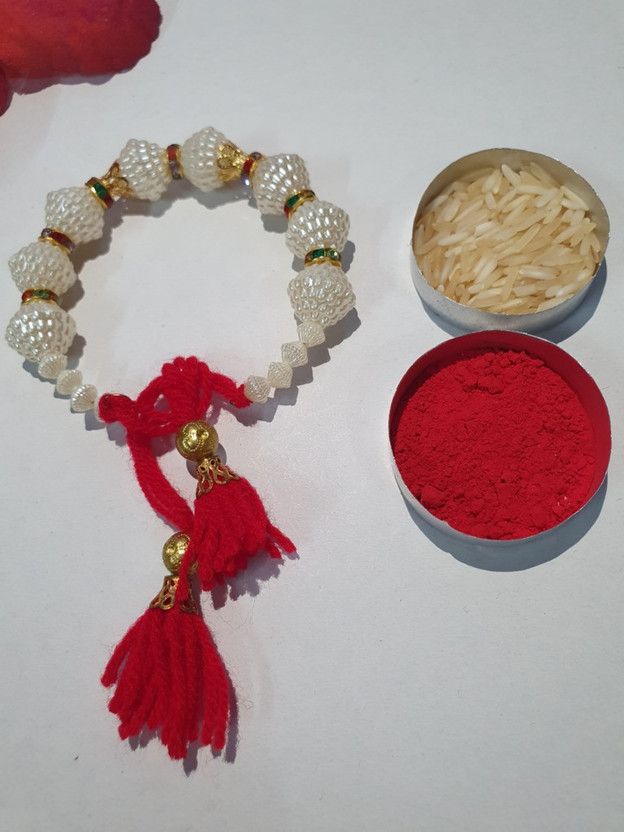 Chawal Roli Pack, Lumba Set  (1 Lumba, Roli Chawal Thali)