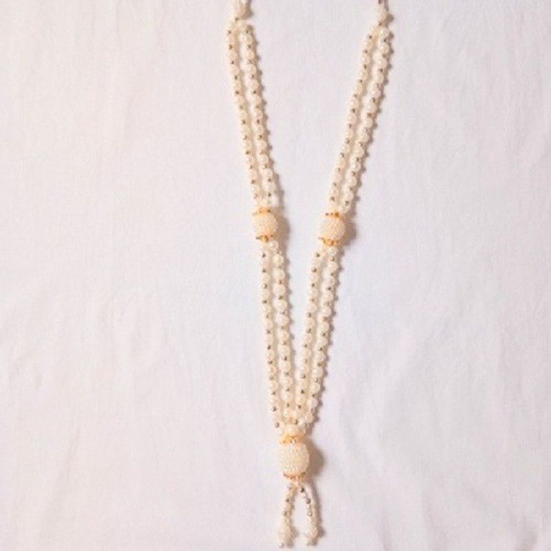 JIYA CREATIONS Handcrafted Moti Kanthi/Mala Moti, Pearl Beads,Mani Garland  (White, Gold)