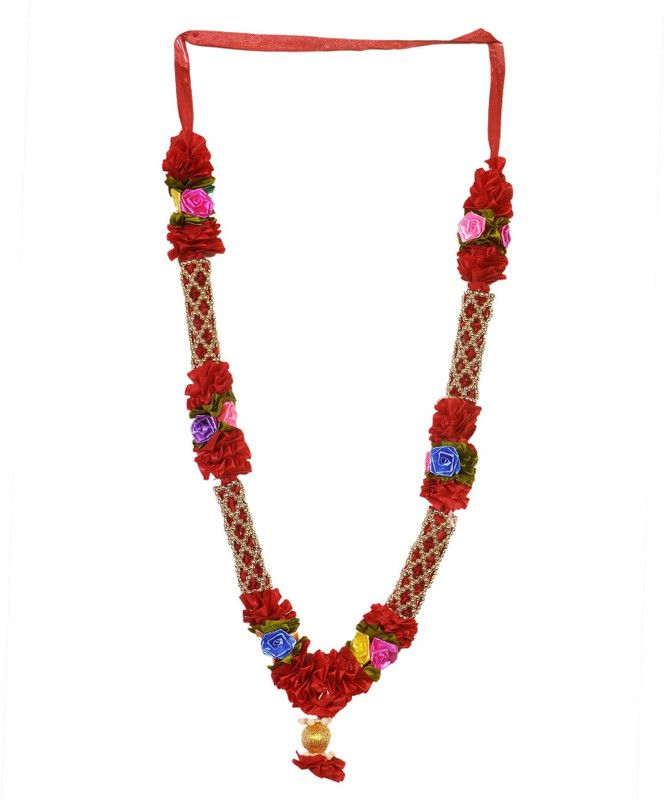Real Seed High Quality Festival Mala - Jai Mala - Photo Mala Garland  (Red, Gold, Maroon, Orange, Multicolor)