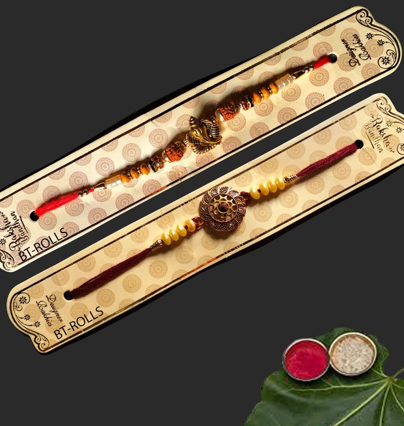 Rakhi, Chawal Roli Pack, Beard growth oil Set  (2)