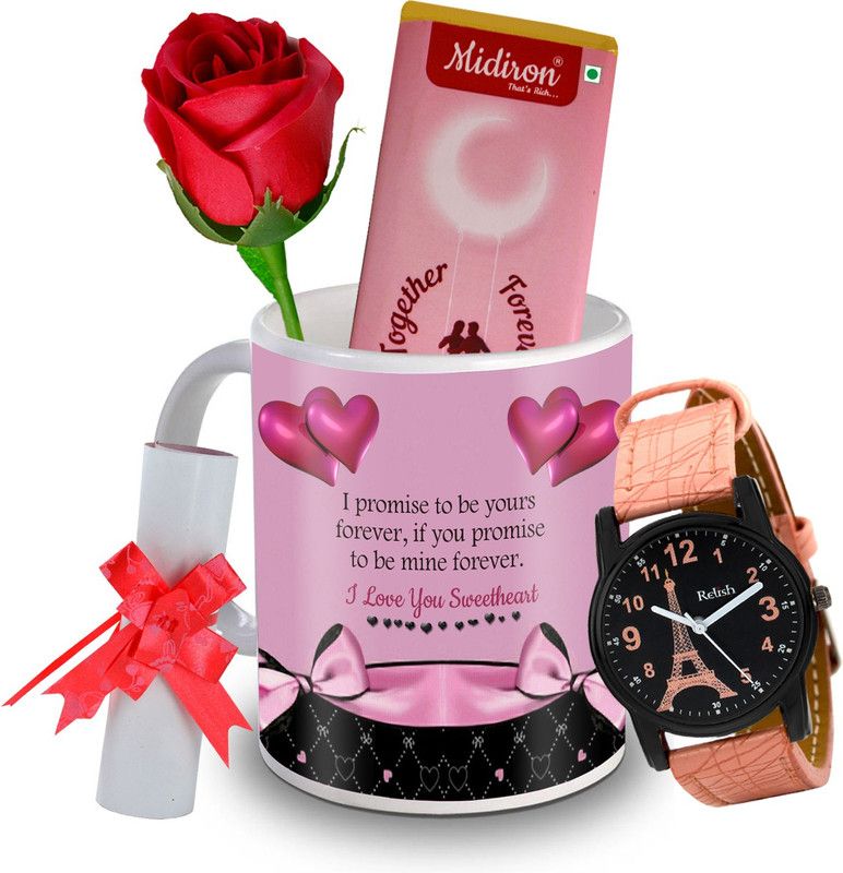 Midiron IZ20DTLoveBar8RoseLCWatF1MU-182 Ceramic Gift Box  (Multicolor)