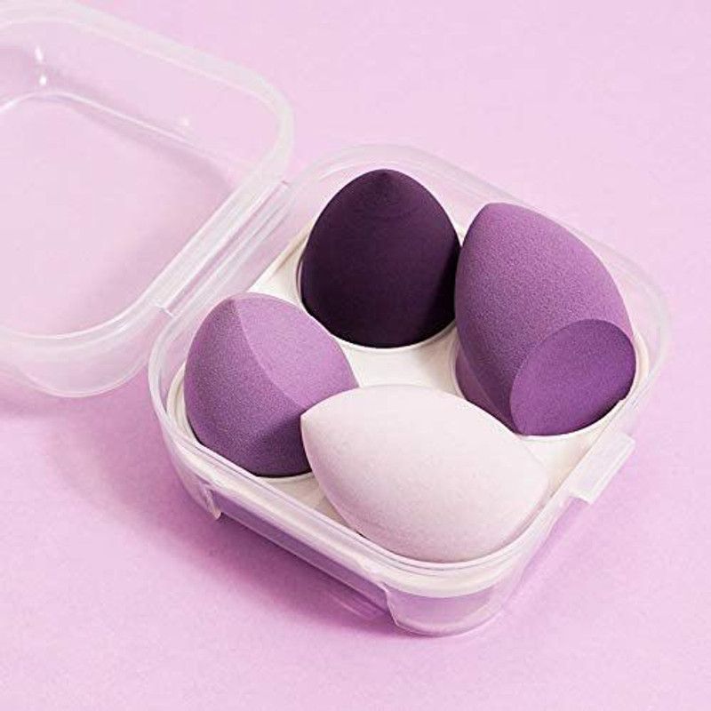 Fashion Avenue 4 Dry and Wet Use Makeup Sponge Set Blender Beauty Foundation Blending Sponge
