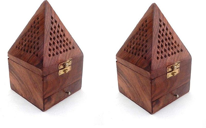 Crafts Export Wooden insence holder Wooden Incense Holder  (Brown)