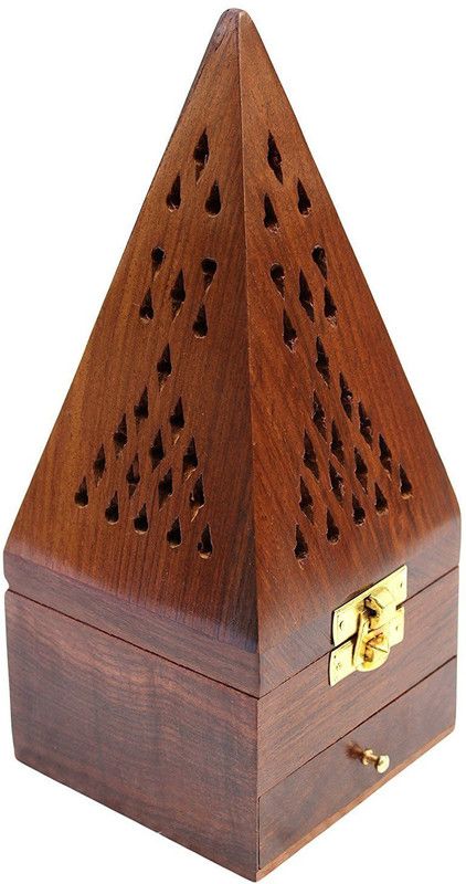 Hastshilp Wooden Incense Holder | Dhoopbatti Holder | Incense Burner Lobandan Wooden Incense Holder  (Brown)