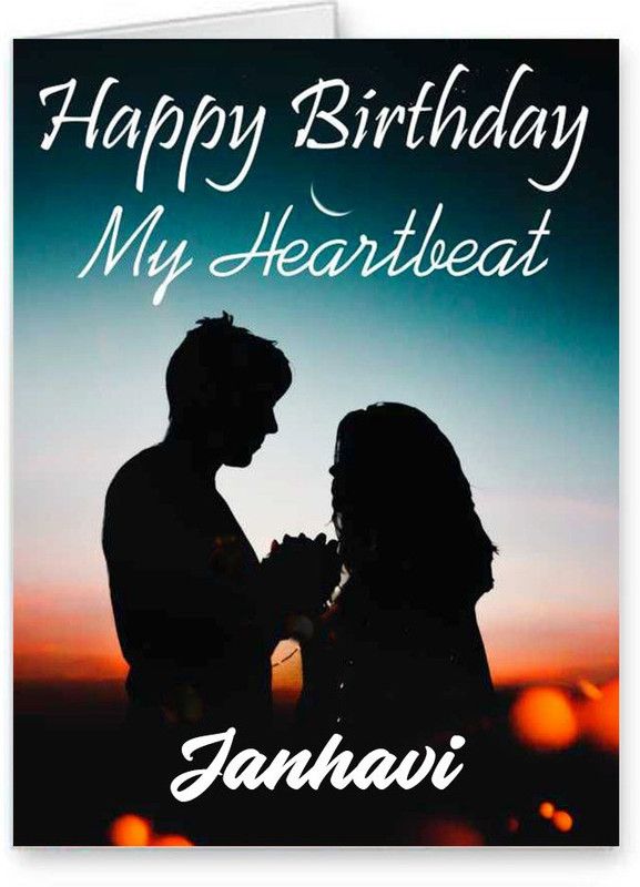 Midas Craft Happy Birthday Janhavi My Heart Beat Quotes 24 Greeting Card  (Multicolor, Pack of 1)